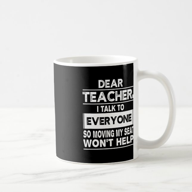 Caneca De Café Caro professor, falo com todo mundo. (Direita)