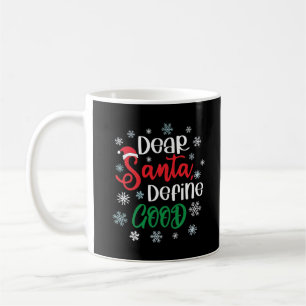 Caneca De Café Caros Papais noeis definem um bom Natal engraçado