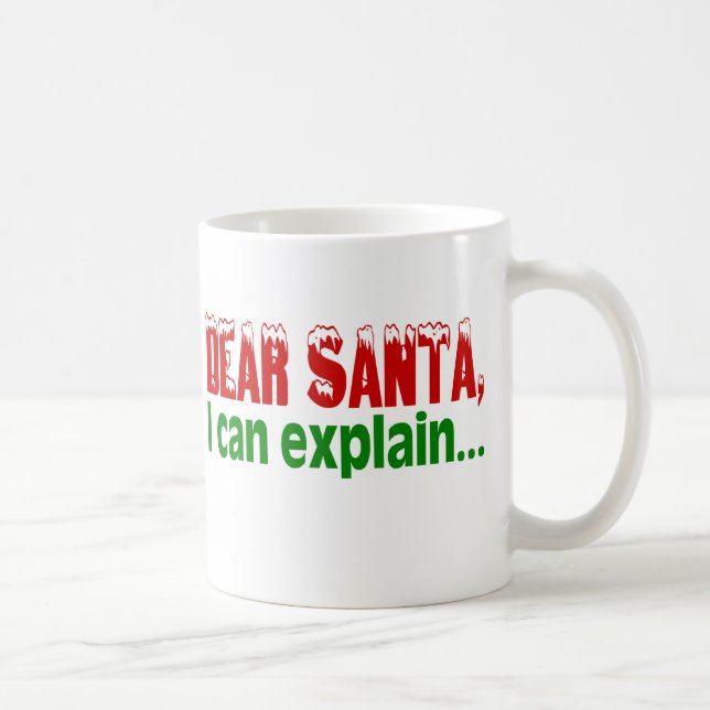 Caneca De Café Caros Papais noeis, Eu Posso Explicar (Direita)