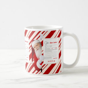 Caneca De Café Caros Papais noeis - Letra de Natal Red Candy Stri