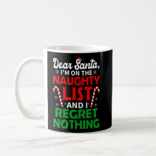 Caneca De Café Caros Papais noeis, Lista travessa e eu não lament
