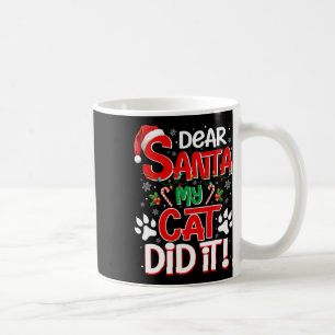 Caneca De Café Caros Papais noeis, Meu Gato Fez Isso Engraçadinho