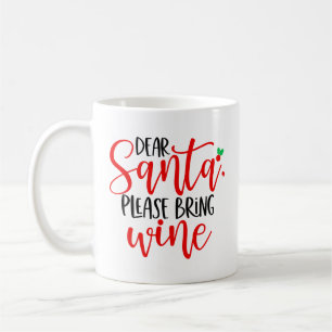 Caneca De Café Caros Papais noeis, Tragam Vinho-56564