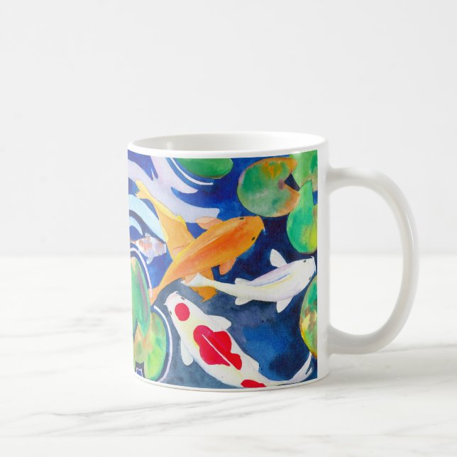 Caneca De Café Carpa de Koi ele (Direita)