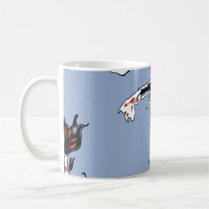 Caneca De Café Carpa de peixe-padrão koi koi carp