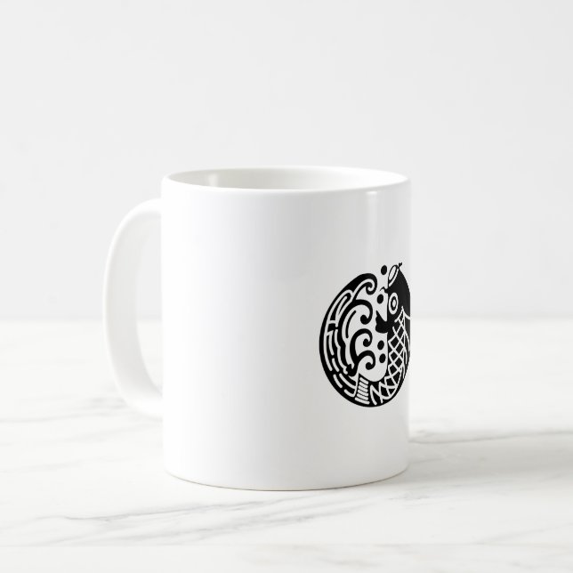 Caneca De Café Carpa e onda (Frente Esquerda)
