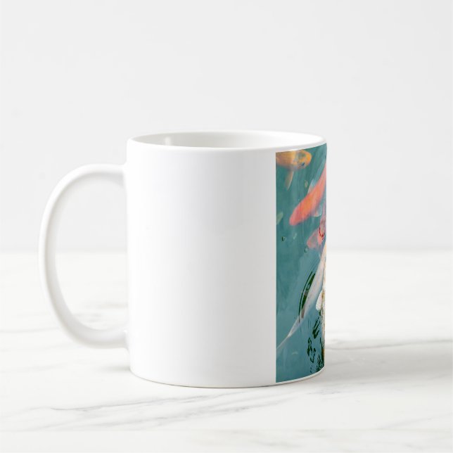 Caneca De Café Carpas Nandando no Lago (Esquerda)