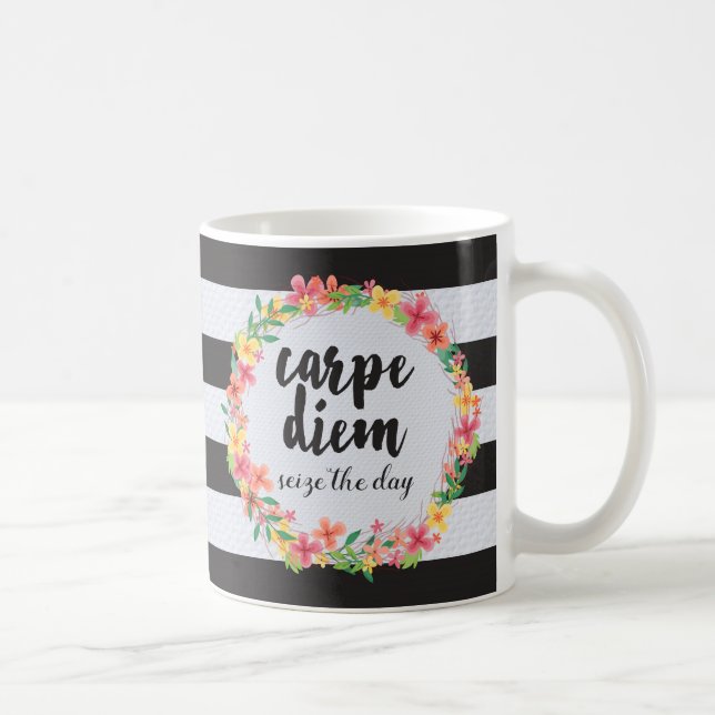 Caneca De Café Carpe Diem / Agarre A Cotação Do Dia (Direita)