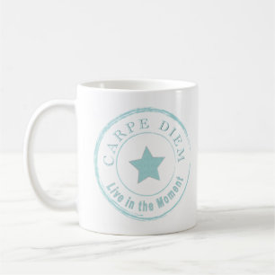 Caneca De Café CARPE DIEM, viva no momento Legal branco
