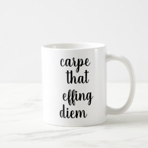 Caneca De Café Carpe Que Effing Diem Cama Engraçado