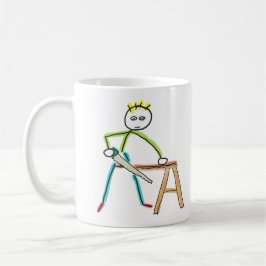Caneca De Café Carpentry Stickman