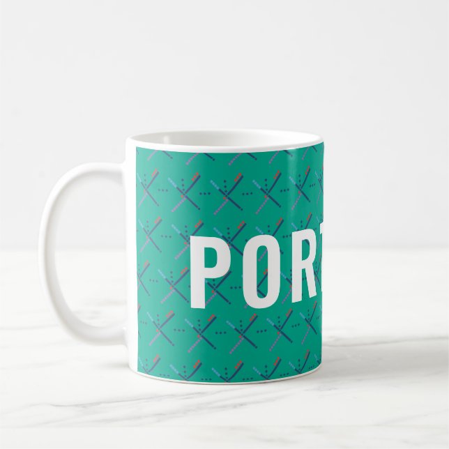 Caneca De Café Carpete do aeroporto PDX | PORTANHA (Esquerda)