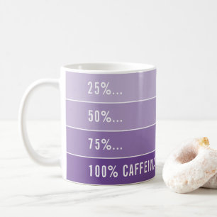 Caneca De Café CARREGAMENTO DE CAFÉ... ombre 100% cafeinado roxo