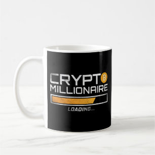 Caneca De Café Carregamento de Crypto Millionaire...