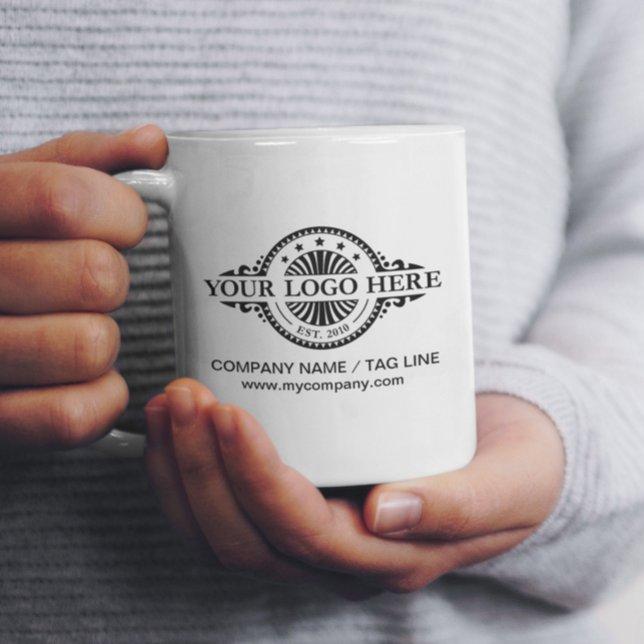 Caneca De Café Carregamento de logotipo, Endereço da Web, Empresa (Criador carregado)