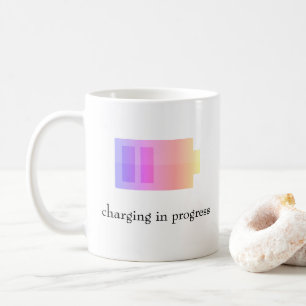 Caneca De Café Carregamento em Andamento Bateria Roxa/Rosa - Cane