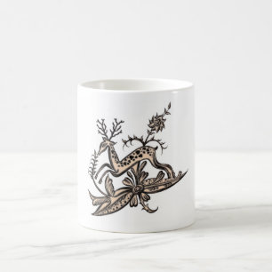 CANECA DE CAFÉ CARREGANDO A VINTAGEM DE ILUSTRAÇÃO! VELHO! QUAINT