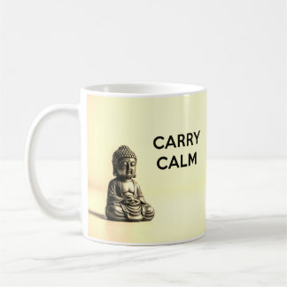 Caneca De Café Carregar Calm Zen Buddha Cotação Mug