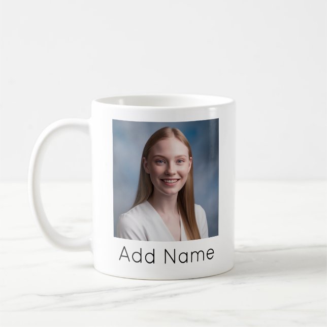 Caneca De Café carregar imagem Personalizada Foto e Nome Personal (Esquerda)