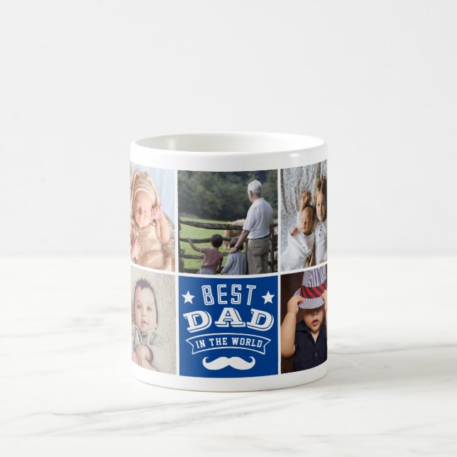 Caneca De Café Carregue a sua foto World best pai Coffee Mug (Centro)