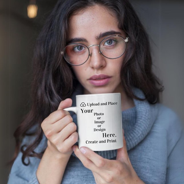 Caneca De Café Carregue o seu Design ou a sua fotografia (Coffee Mug Your Design or Photo Upload)