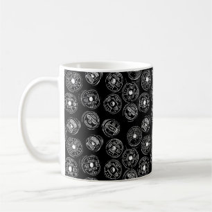 Caneca De Café Carretéis antigos da linha no preto