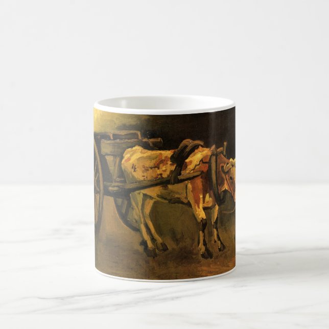 Caneca De Café Carrinho com Boi Vermelho e Branco (Vincent van Go (Centro)