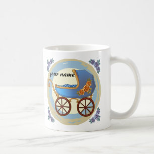 Caneca De Café Carrinho de Bebê Menino
