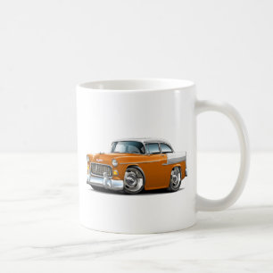 Caneca De Café Carro 1955 Alaranjado-Branco de Chevy Belair