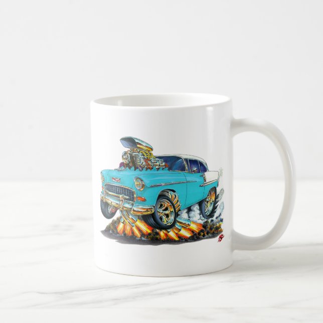 Caneca De Café Carro 1955 de turquesa de Chevy Belair (Direita)