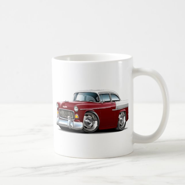Caneca De Café Carro 1955 Marrom-Branco de Chevy Belair (Direita)