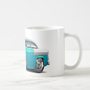 Caneca De Café Carro 1955 Turquesa-Branco de Chevy Belair