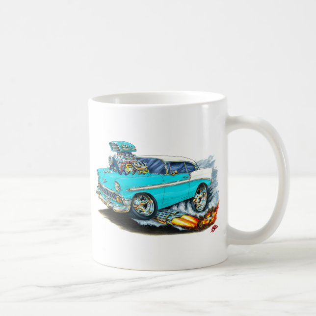 Caneca De Café Carro 1956 de turquesa de Chevy 150-210 (Direita)