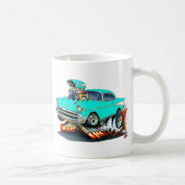 Caneca De Café Carro 1957 de turquesa de Chevy Belair (Direita)