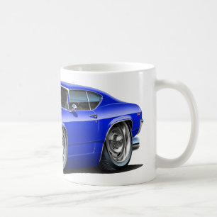 Caneca De Café Carro 1968-69 Azul-Preto de Chevelle