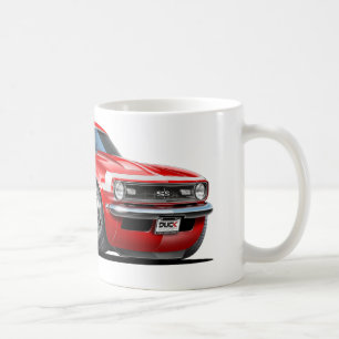 Caneca De Café Carro 1968 Vermelho-Branco de Camaro