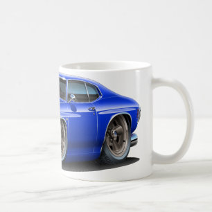 Caneca De Café Carro 1971-72 Azul-Branco de Chevelle