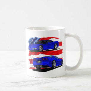 Caneca De Café Carro 1999-04 do azul de Corveta