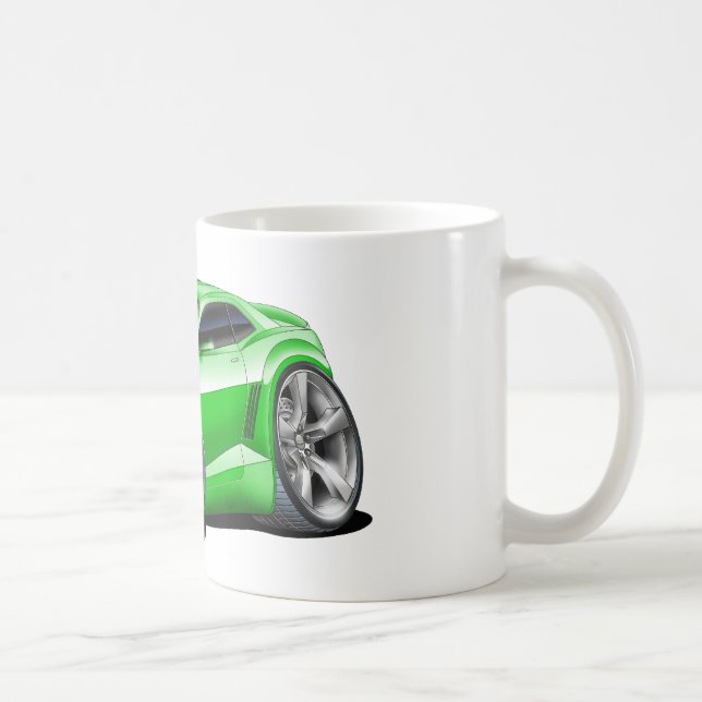 Caneca De Café Carro 2010-11 Verde-Preto de Camaro (Direita)