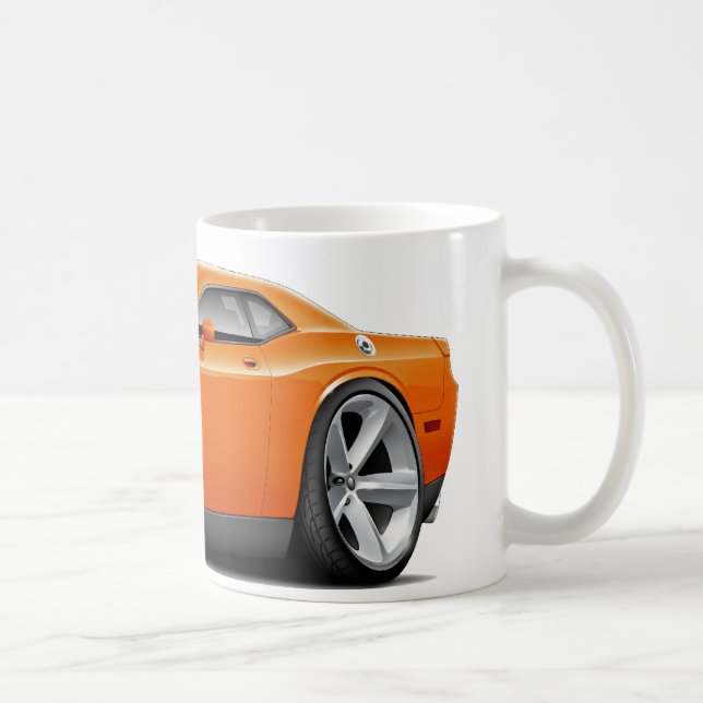 Caneca De Café Carro Alaranjado-Preto do desafiador SRT8 (Direita)
