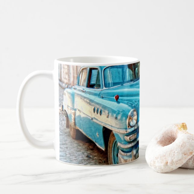 Caneca De Café Carro antigo - Cuba (Com Donut)