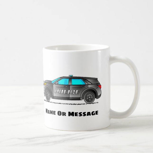 Caneca De Café Carro-Chefe de Polícia Personalizado (Direita)