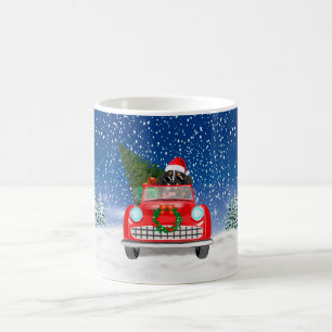Caneca De Café Carro Condutor De Cachorros De Montanha Bernese No