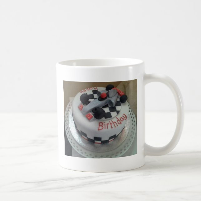 Caneca De Café carro de corrida de aniversário feliz (Direita)