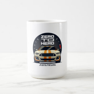 Caneca De Café Carro de Corrida de Zero a Herói