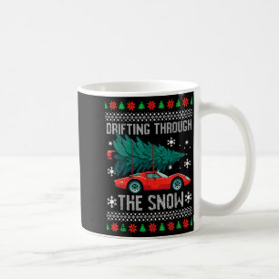 Caneca De Café Carro de Natal Derrapando na Neve Homens Feios de
