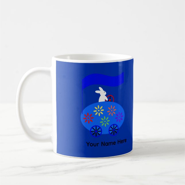 Caneca De Café Carro De Ovo De Coelhinho #1 (Esquerda)