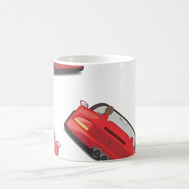 Caneca De Café Carro desportivo vermelho (Centro)