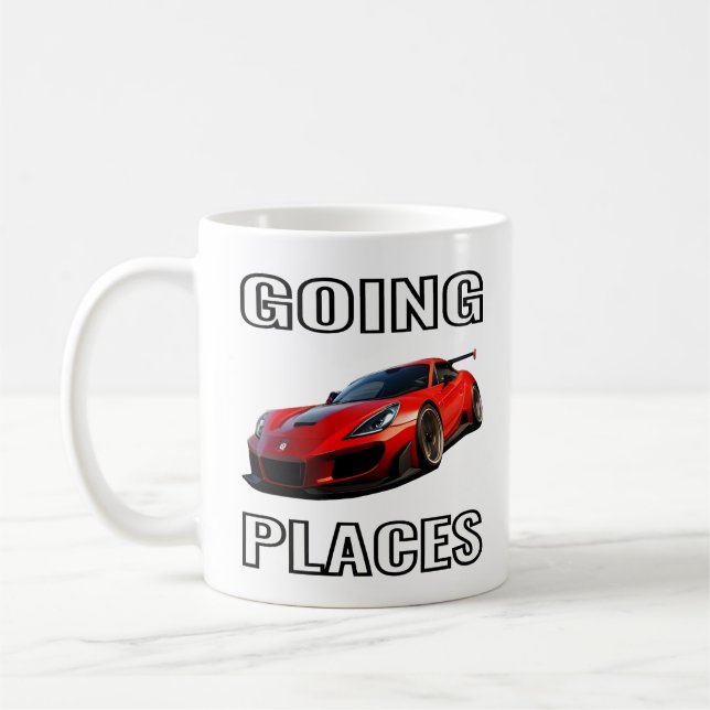 Caneca De Café Carro desportivo vermelho para amantes de carros (Esquerda)