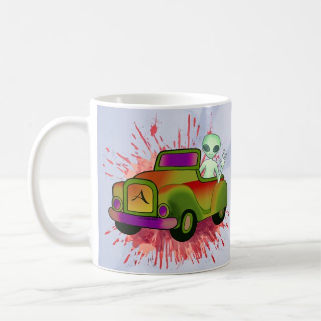 Caneca De Café Carro Dirigido por Alien (Esquerda)